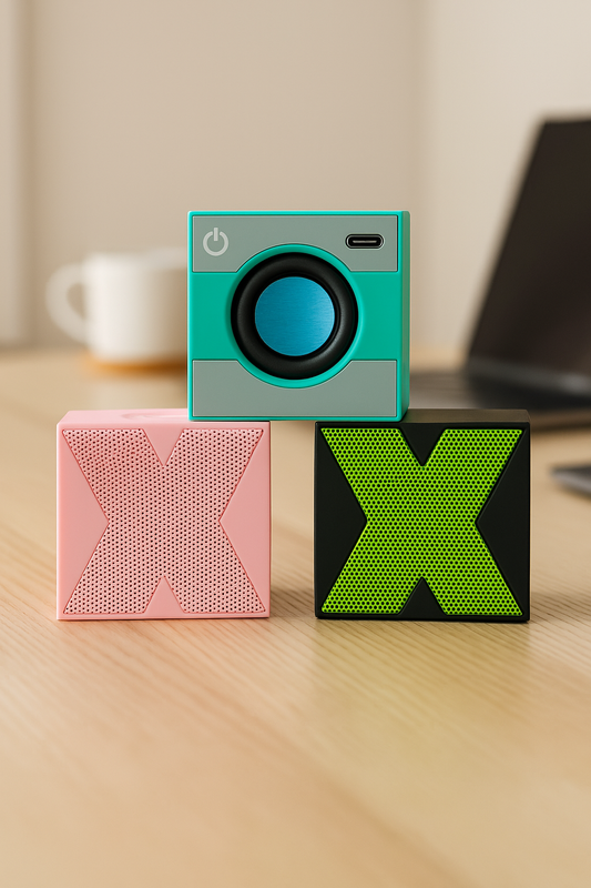 Mini Parlante X – Compacto, Potente y con Estilo
